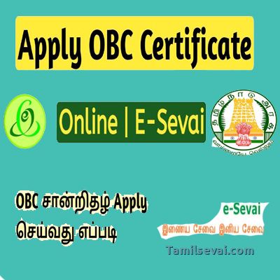 OBC சான்றிதழ் பெறுவது எப்படி? | How to Apply OBC Certificate online in tamilnadu?